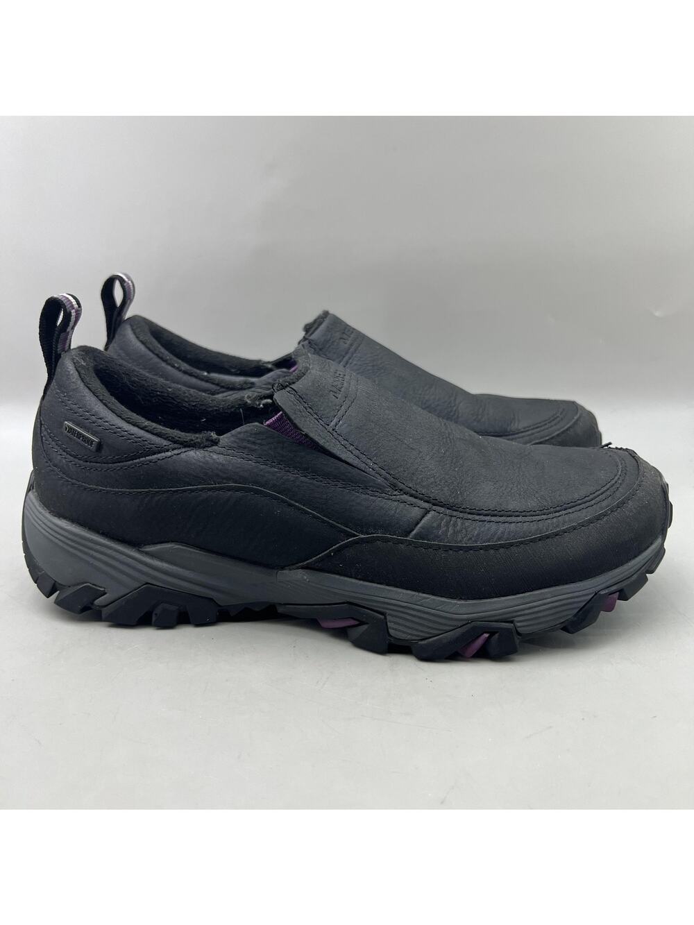 Merrell Cold Pack Ice Moc Waterproof Women Size 8.5 Black Hiking Comfort Shoes
